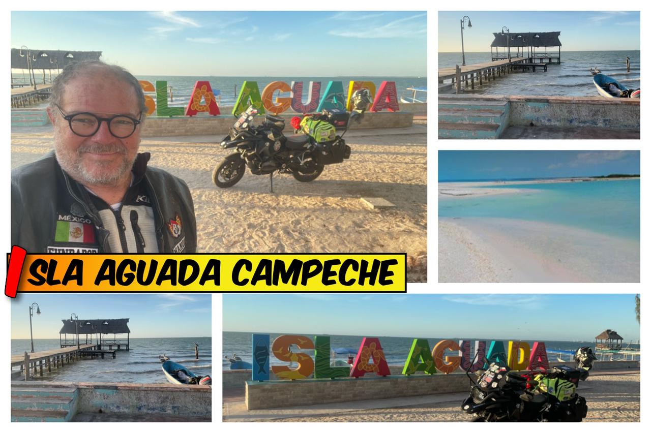 Manolo Cruz visita en 2021 Isla Aguada, Campeche