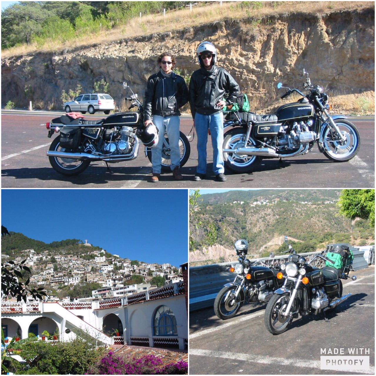 Mirador desde la carretera – Taxco, Gro. – Con mi Papá en motos viejas por carreteras viejas
