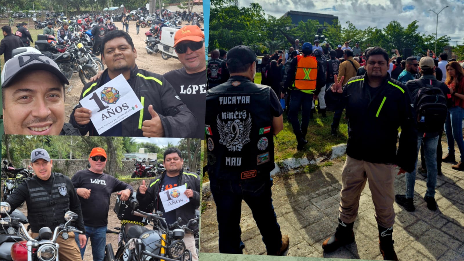 Reunión con bikers, rodada día del motociclista