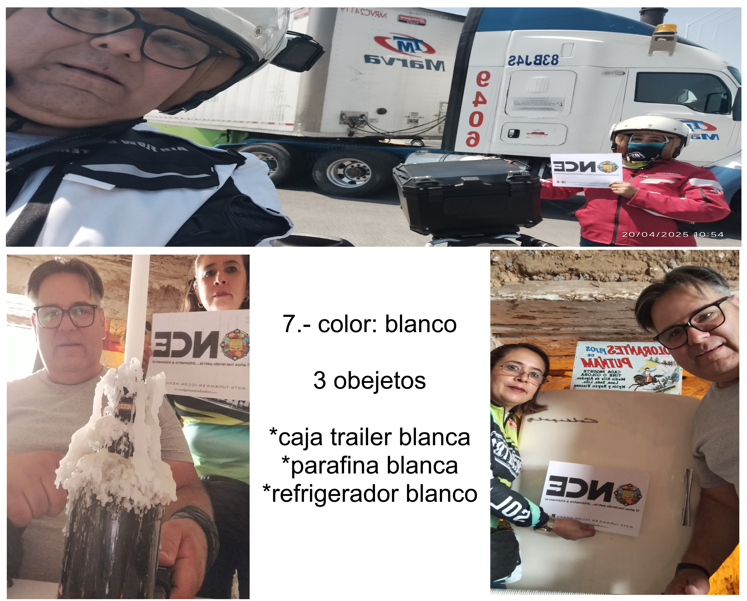 color blanco en la ruta