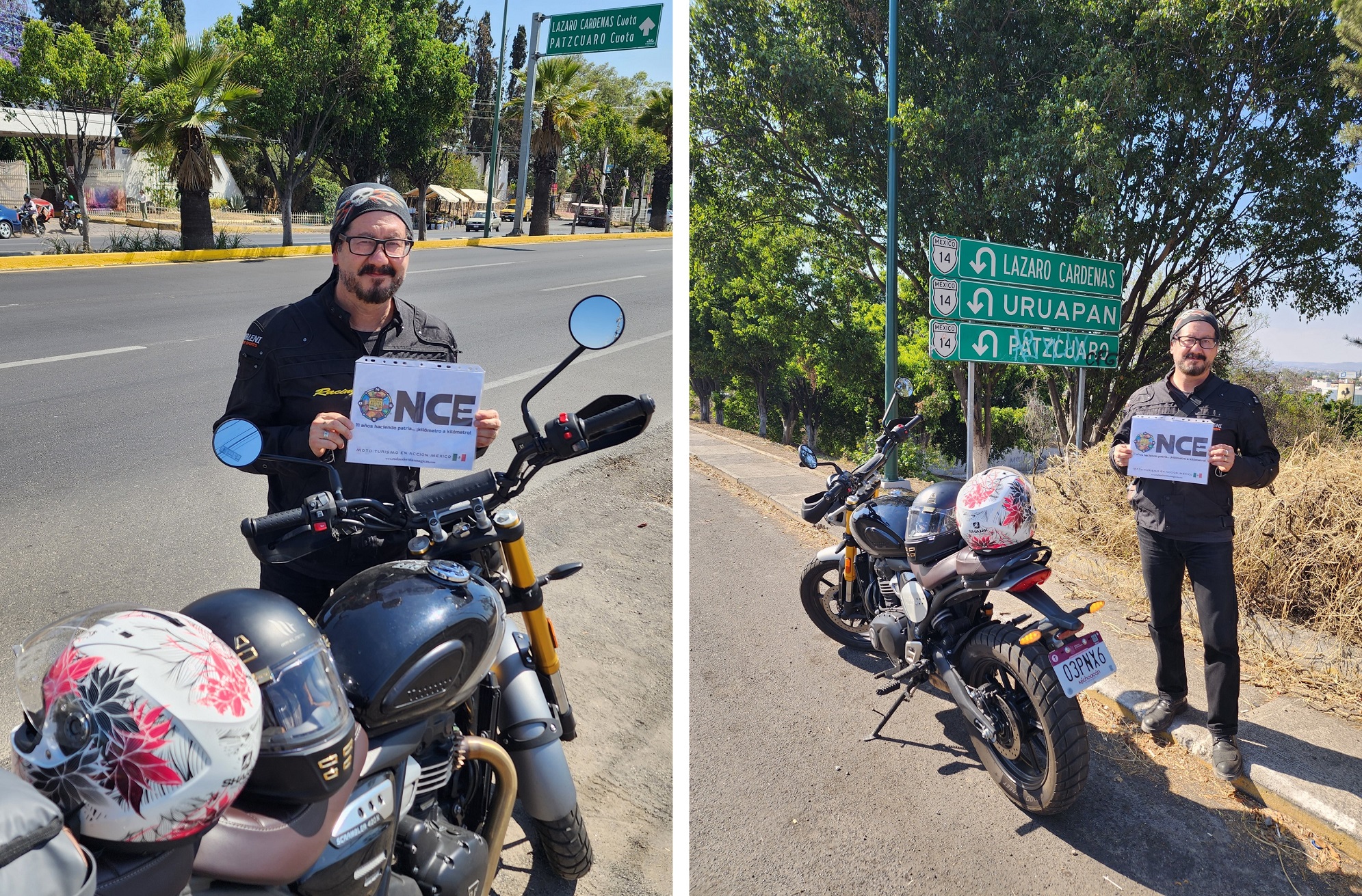 Palabra en Ruta con la inicial “L”, en letreros verdes de dirección (indicando “Lázaro Cárdenas”)