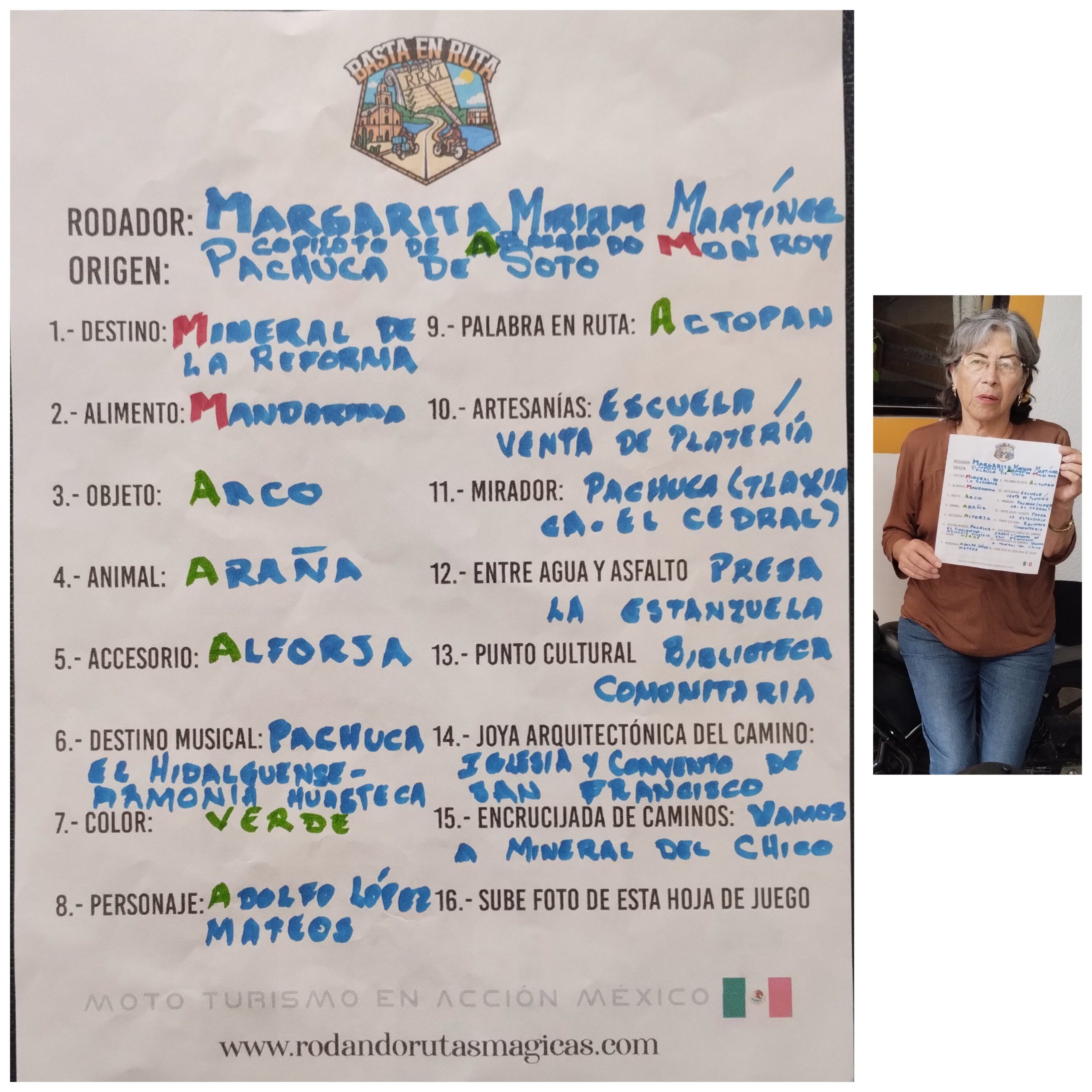 BERRRM 016 Hoja de juego/anotaciones