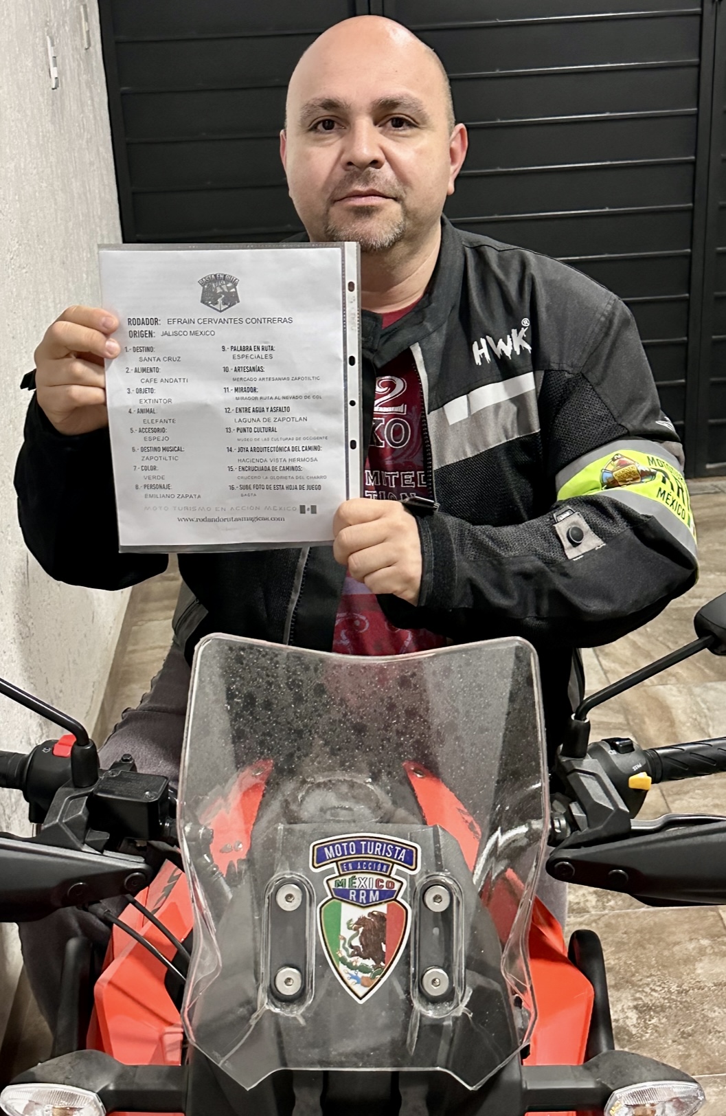 Hoja completa de reto BASTA EN RUTA