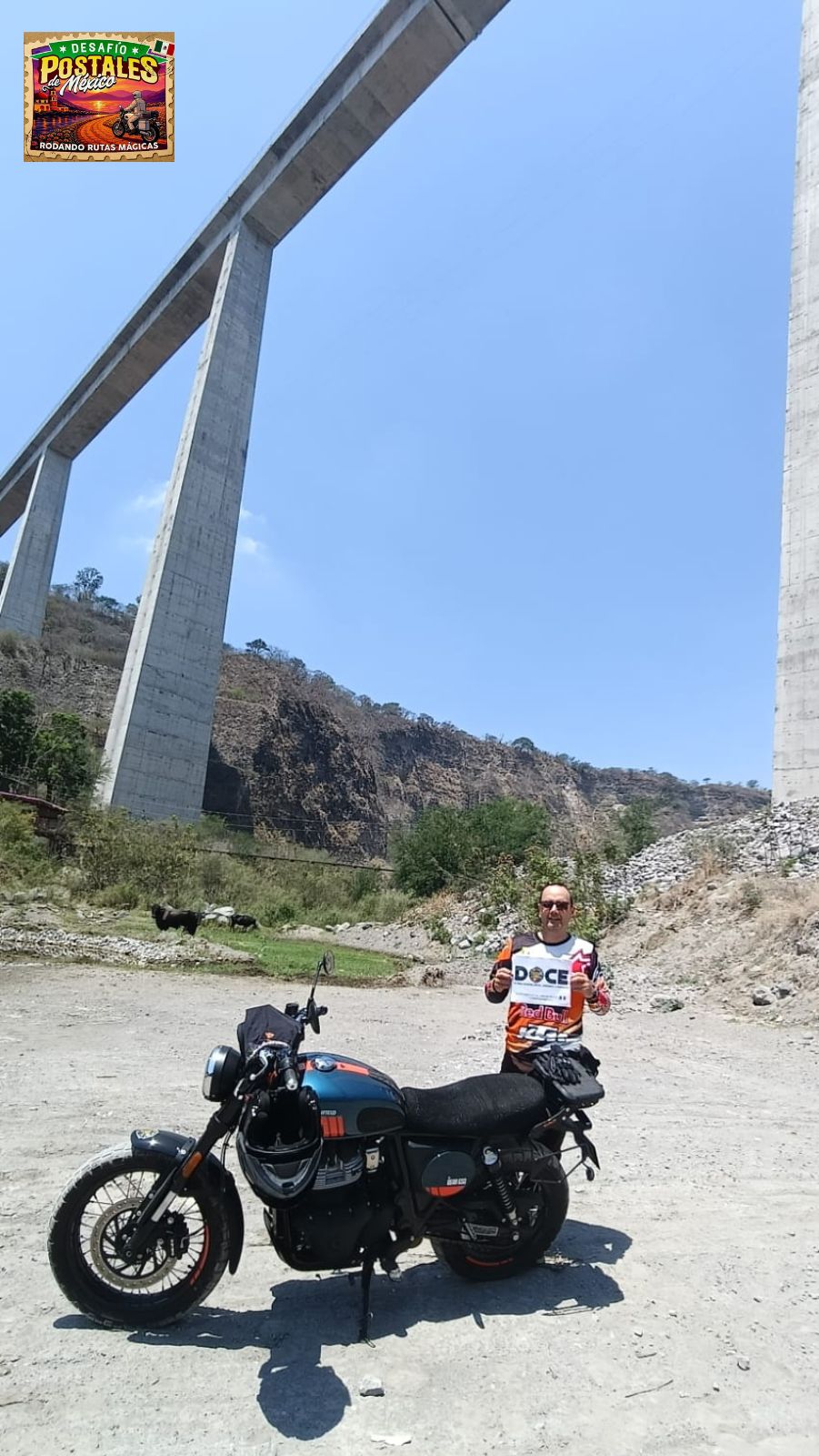 Postal en barranca: Barranca de Atenquique y Autopista Transvolcanica