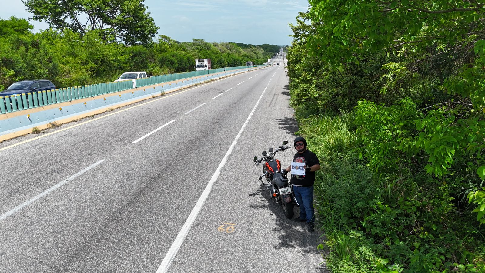 Carretera recta en la Villahermosa-Macuspana