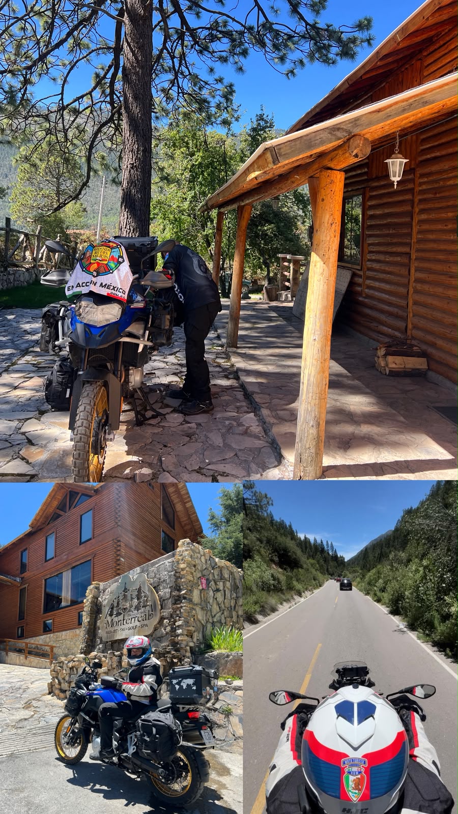 Collage de carreteras famosas sierra de arteaga